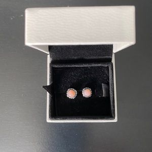 Pandora Pink Stud earrings NIB